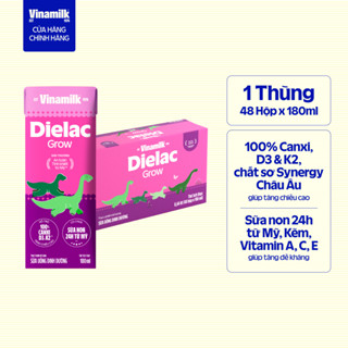Thùng 48 hộp sữa Sữa nước Vinamilk Dielac Grow 180ml