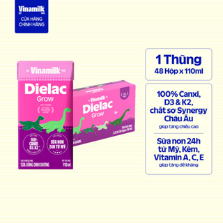Thùng 48 hộp 110ml Sữa bột pha sẵn Dielac Grow