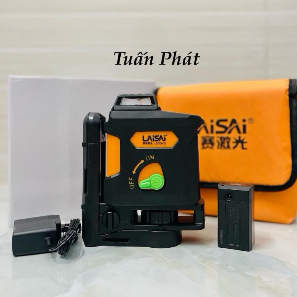 Laisai 660s bộ 1 pin, laisai 609s máy tia chuyên trần thạch cao