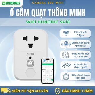 Ổ Cắm Thông Minh Wifi Hunonic SK18, SK01, SK02, Hẹn Giờ Tự Động, Công Suất Lớn Điều Khiển Thiết Bị Từ Xa, Bảo Hành 1 Năm