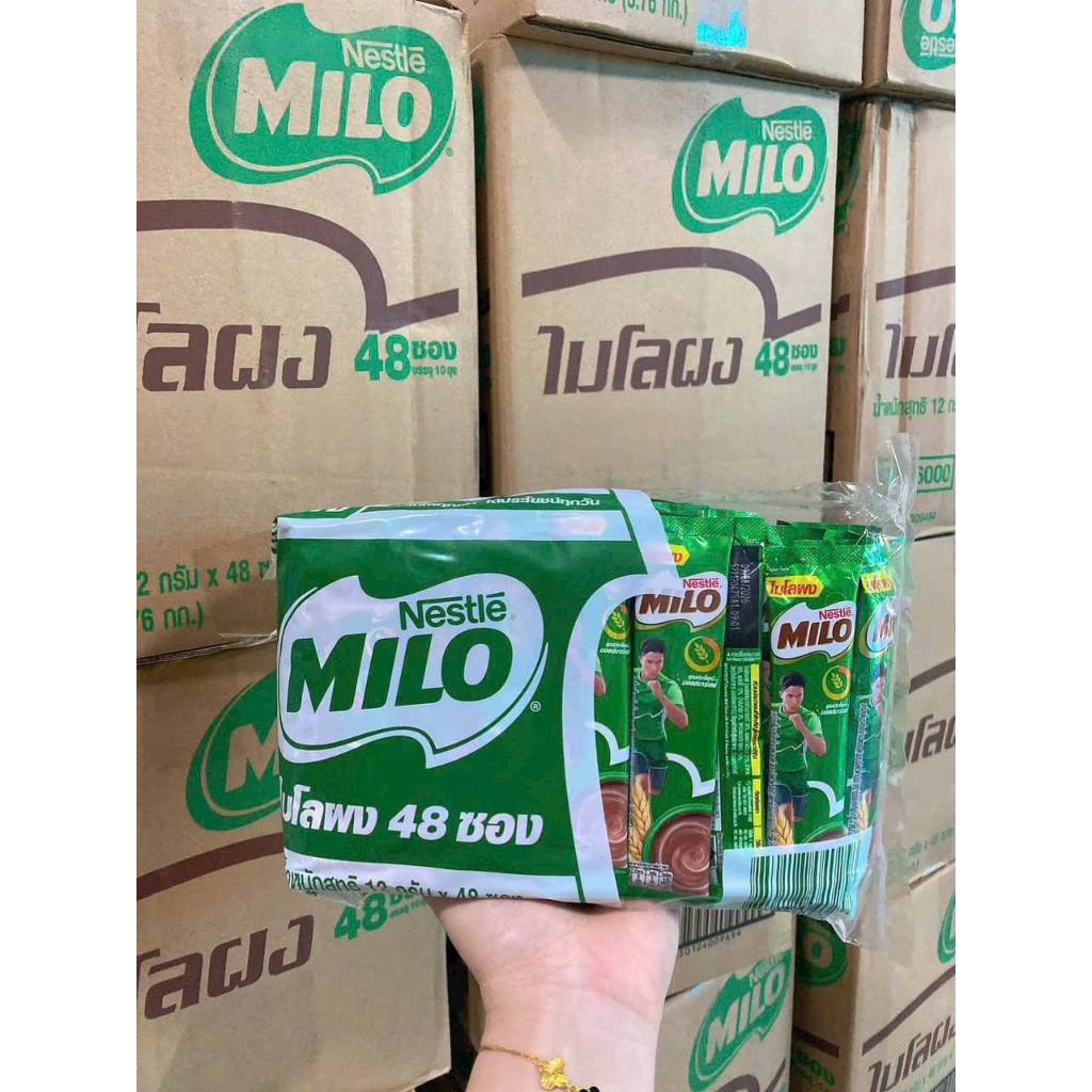 Bột Milo Thái (đặc biệt là dòng 3in1  lốc 48 gói