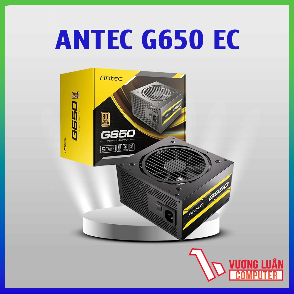 Nguồn máy tính Antec G650 EC 650w 80Plus Gold, Semi Module đi dây gọn gàng