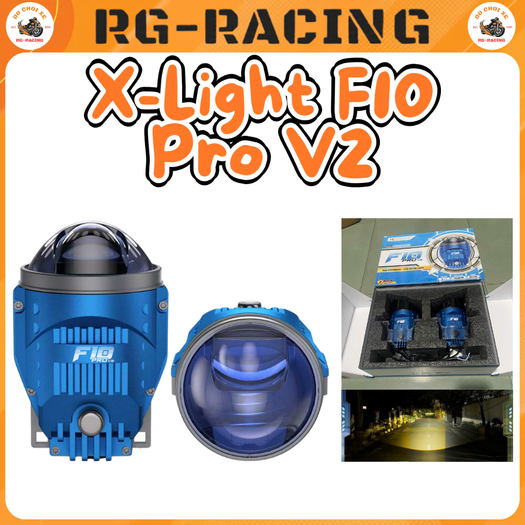 Đèn Bi Gầm X-Light F10 Pro V2 3.0 Inch 3 Nhiệt Màu 45W 65W IP68