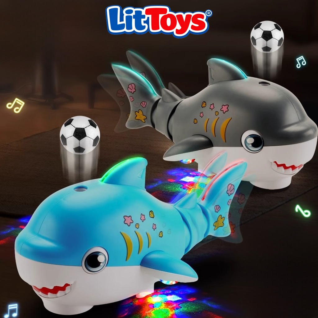 Đồ Chơi Cá Mập Thổi Bóng ToysLit Có Nhạc Và Đèn Led Vui Nhộn Cho Bé Giúp Bé Nâng Cao Kĩ Năng Tập Bò