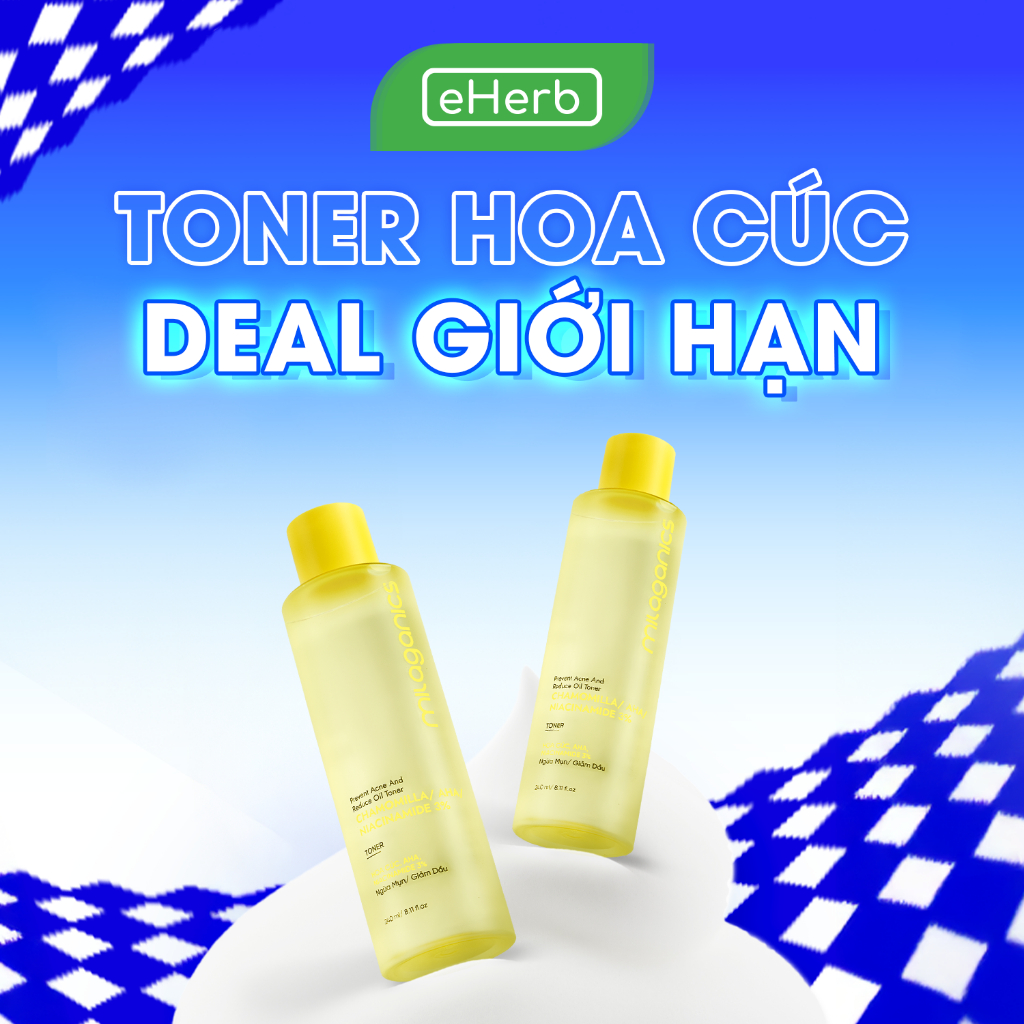 [TIẾT KIỆM] Toner Hoa Cúc MILAGANICS, Làm Dịu Da, Cân Bằng pH, Cho Da Nhạy Cảm, Cấp Ẩm, Không Cồn