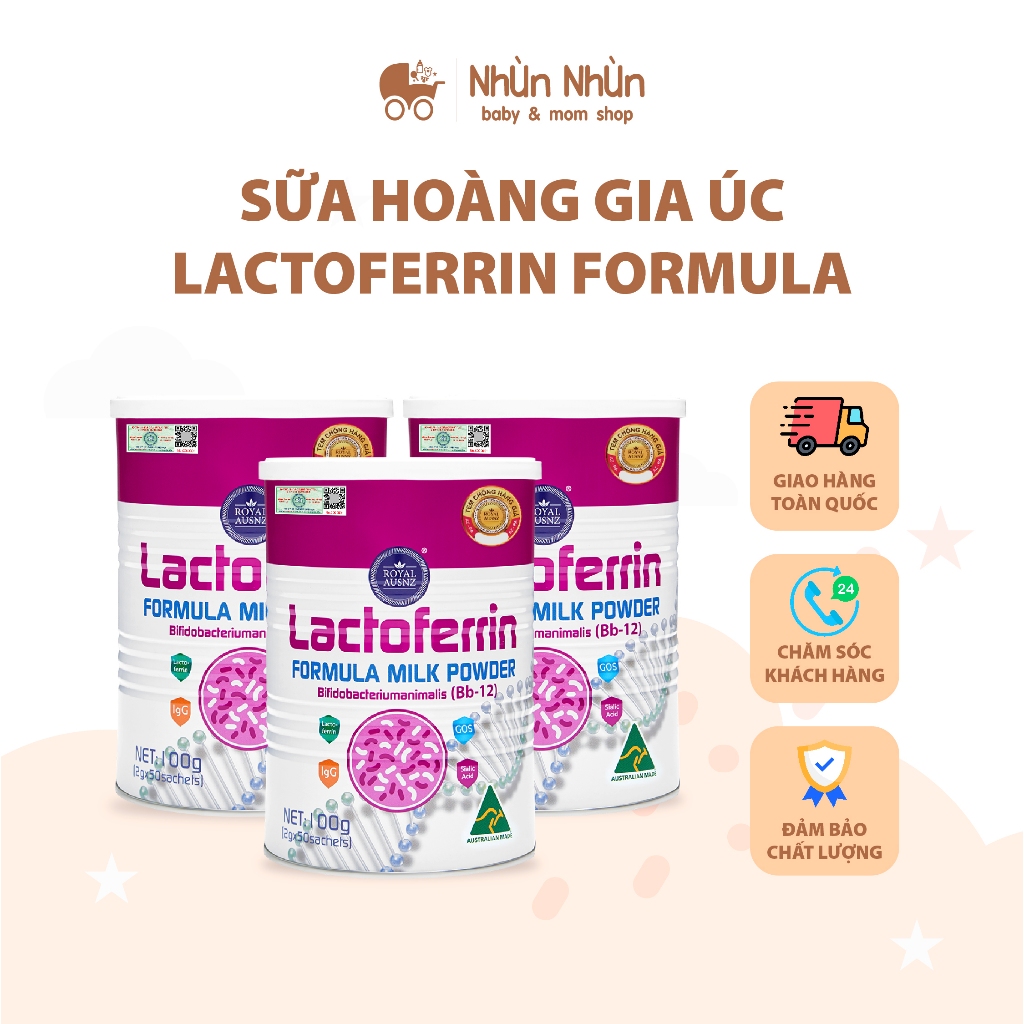 (Nhùn nhùn) Sữa Hoàng Gia Úc Lactoferrin Formula Hỗ Trợ Tăng Cường Hệ Miễn Dịch Cho Trẻ 100g