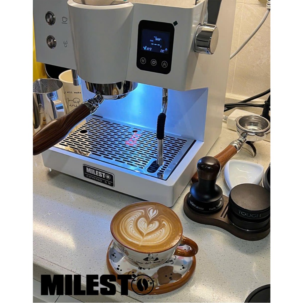 [HCM] Máy Pha Cà Phê Milesto EM19 - M4 , Nồi Hơi Nâng Cấp 520ml, Màu Trắng Sang Trọng