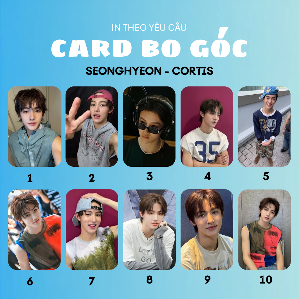 [SEONGHYEON - CORTIS] Card bo góc, photocard nhóm nhạc trẻ Hàn Quốc CORTIS - In 2 mặt