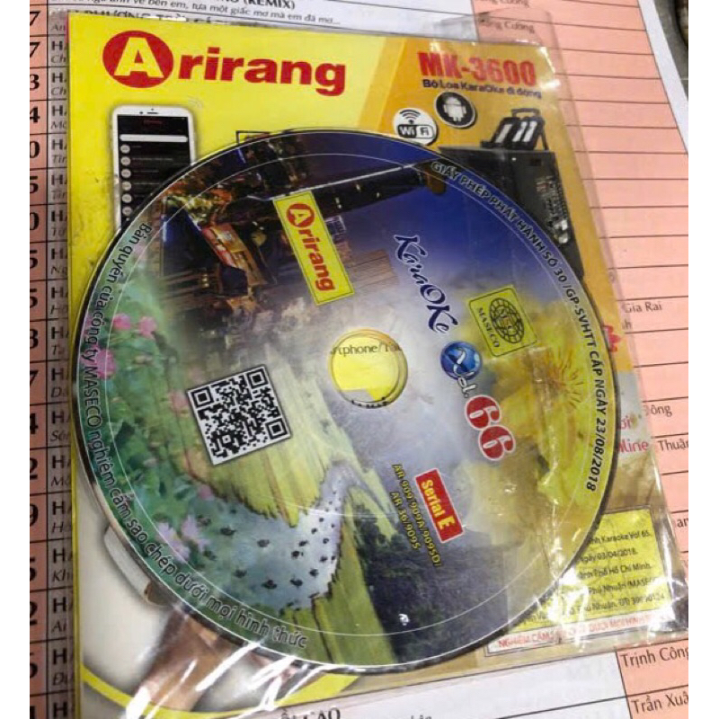 Đĩa CD Karaoke Arirang MK-3600
