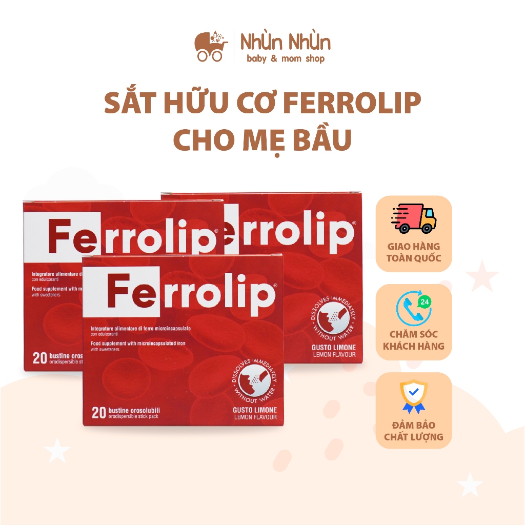 ( Nhùn Nhùn ) Sắt bầu, Sắt sinh học Ferrolip liposome bổ sung sắt cho mẹ bầu người thiếu máu thiếu s