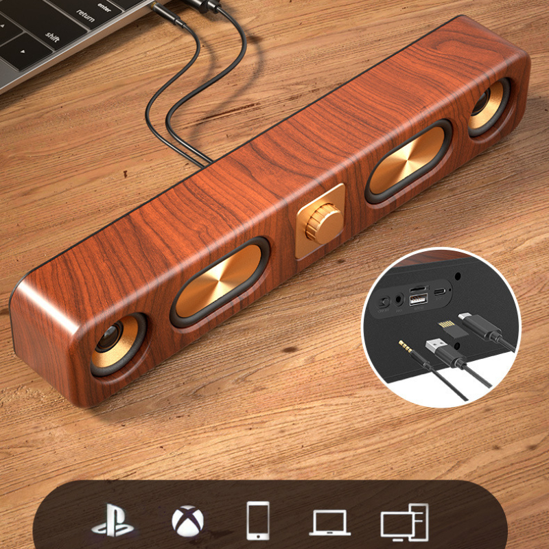 Loa Soundbar Bluetooth E3404 10W – Loa Thanh Không Dây Pin 2400mAh, Sạc Type-C, Hỗ Trợ Thẻ Nhớ/FM, J