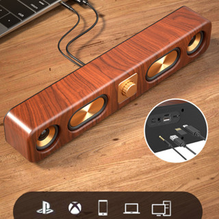 Loa Soundbar Bluetooth E3404 10W – Loa Thanh Không Dây Pin 2400mAh, Sạc Type-C, Hỗ Trợ Thẻ Nhớ/FM, Jack 3.5mm