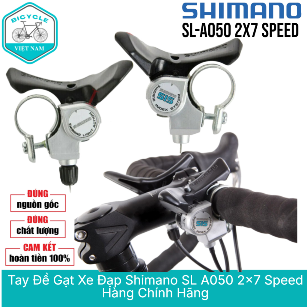 Tay Đề Gạt Bấm Xả Xe Đạp SHIMANO SL A050 2x7 Speed – Chính Hãng