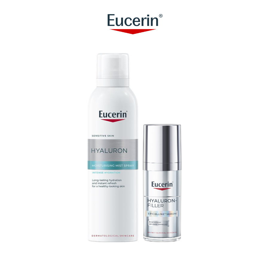 [KOL x Eucerin] Bộ Tinh chất Eucerin Hyaluron-Filler Epicelline Serum 30ml + Eucerin Hyaluron Mist S