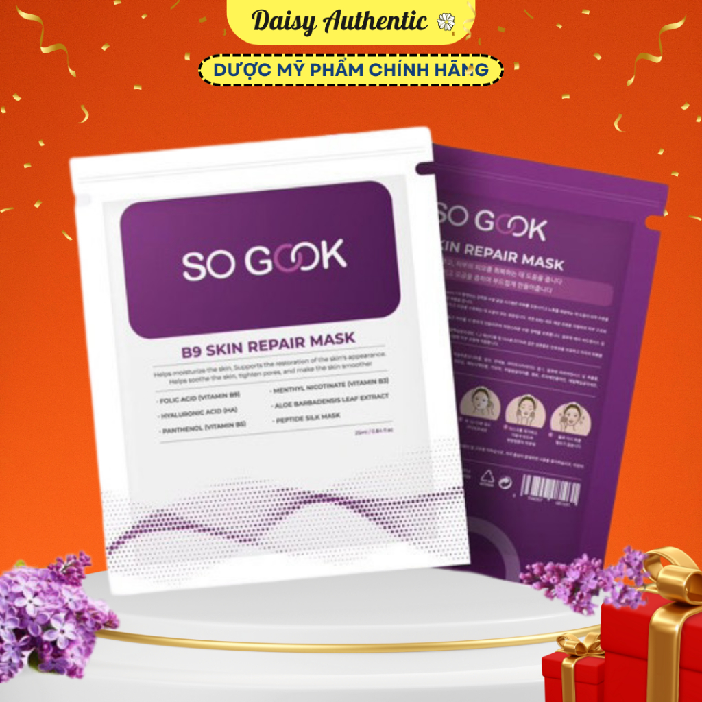 [Công Ty] (HỘP) Mặt Nạ B9 SO GOOK Skin Repair Mask - Cấp ẩm, phục hồi