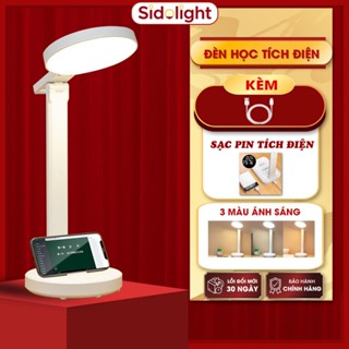 Đèn tích điện để bàn Sidolight XT89 đèn học chống cận 3 màu ánh sáng để học bài đèn đọc sách mini