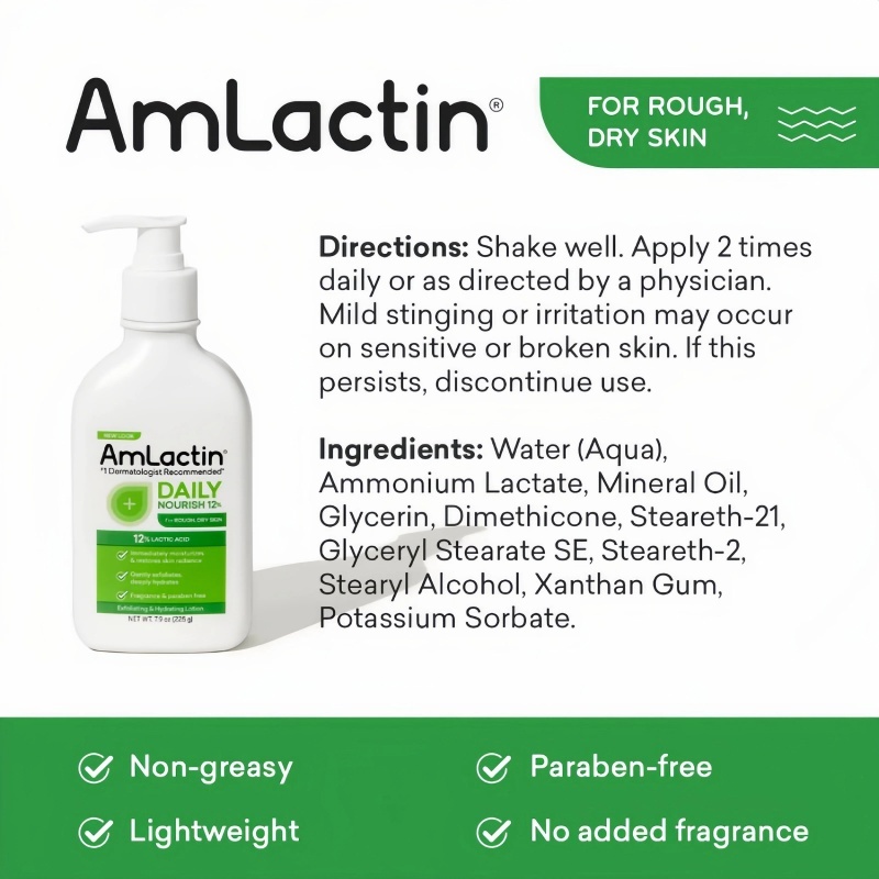 Amlactin Daily Moisturizing Body Lotion 225g / Amlactin AmLa Dưỡng Ẩm Sửa Chữa Body Lotion 225g | BigBuy360 - bigbuy360.vn