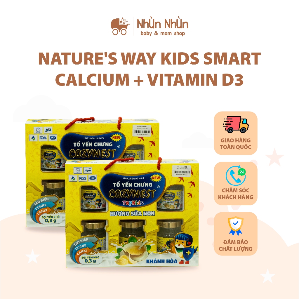 (Nhùn Nhùn) Xách Tổ Yến Chưng Cozynest Topkids Cho Bé Hương Sữa Non -