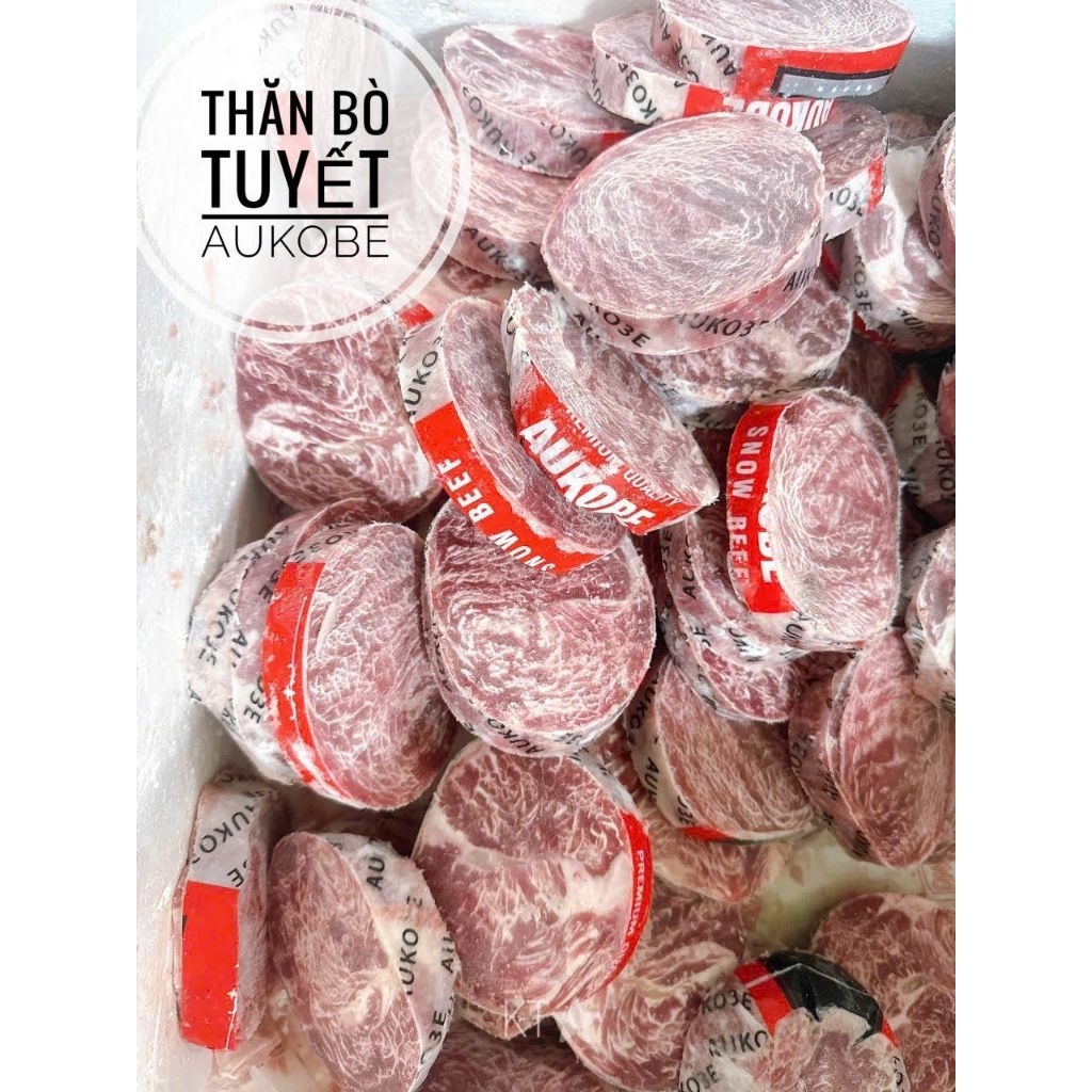1kg Lõi thăn bò Aukobe. khay 500g (giao hoả tốc)