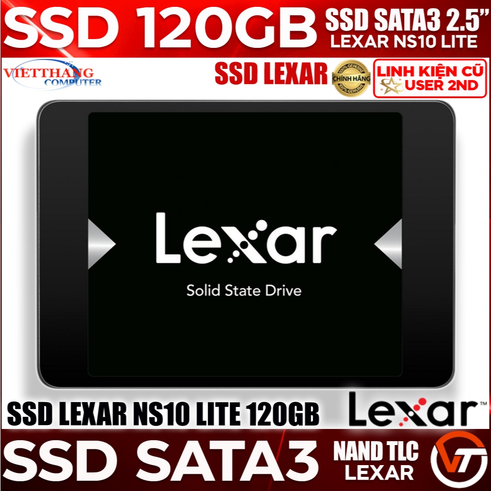 Ổ cứng SSD Lexar NS10 Lite 120GB 2.5" SATA 3 Chính hãng SSD Cũ qua sử dụng ( Cũ - 2nd )