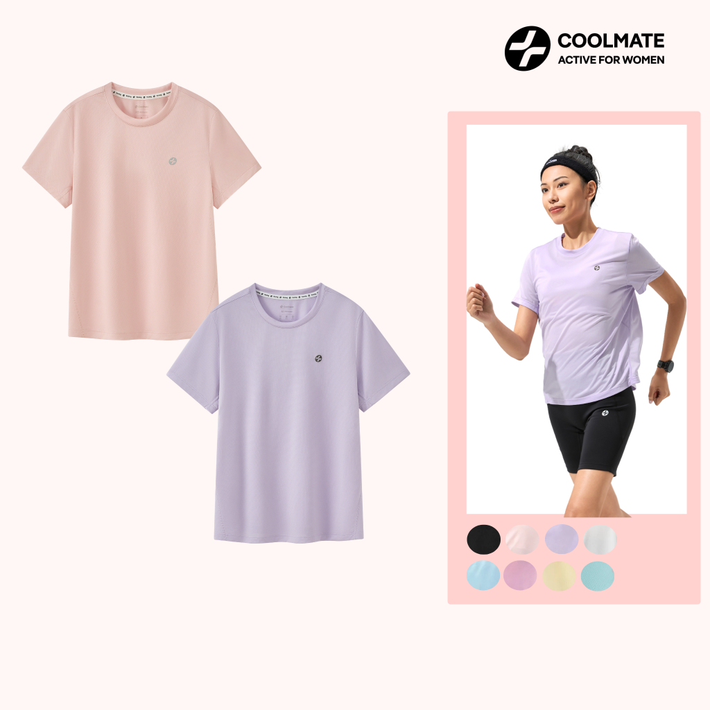 Combo 2 áo thun thể thao nữ chạy bộ core tee siêu nhẹ, thấm hút, nhanh khô - Coolmate Women | BigBuy360 - bigbuy360.vn