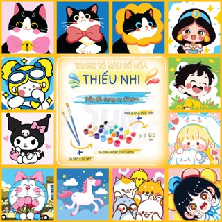 Tranh Số Hóa Thiếu Nhi – Tranh Tô Màu Theo Số Cho Bé 4–10 Tuổi ,Giúp Bé Phát Triển Tư Duy