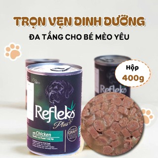 Pate cho chó refleks, bate cho mèo  pate lon 400g cho chó nhiều dinh dưỡng tiện dụng