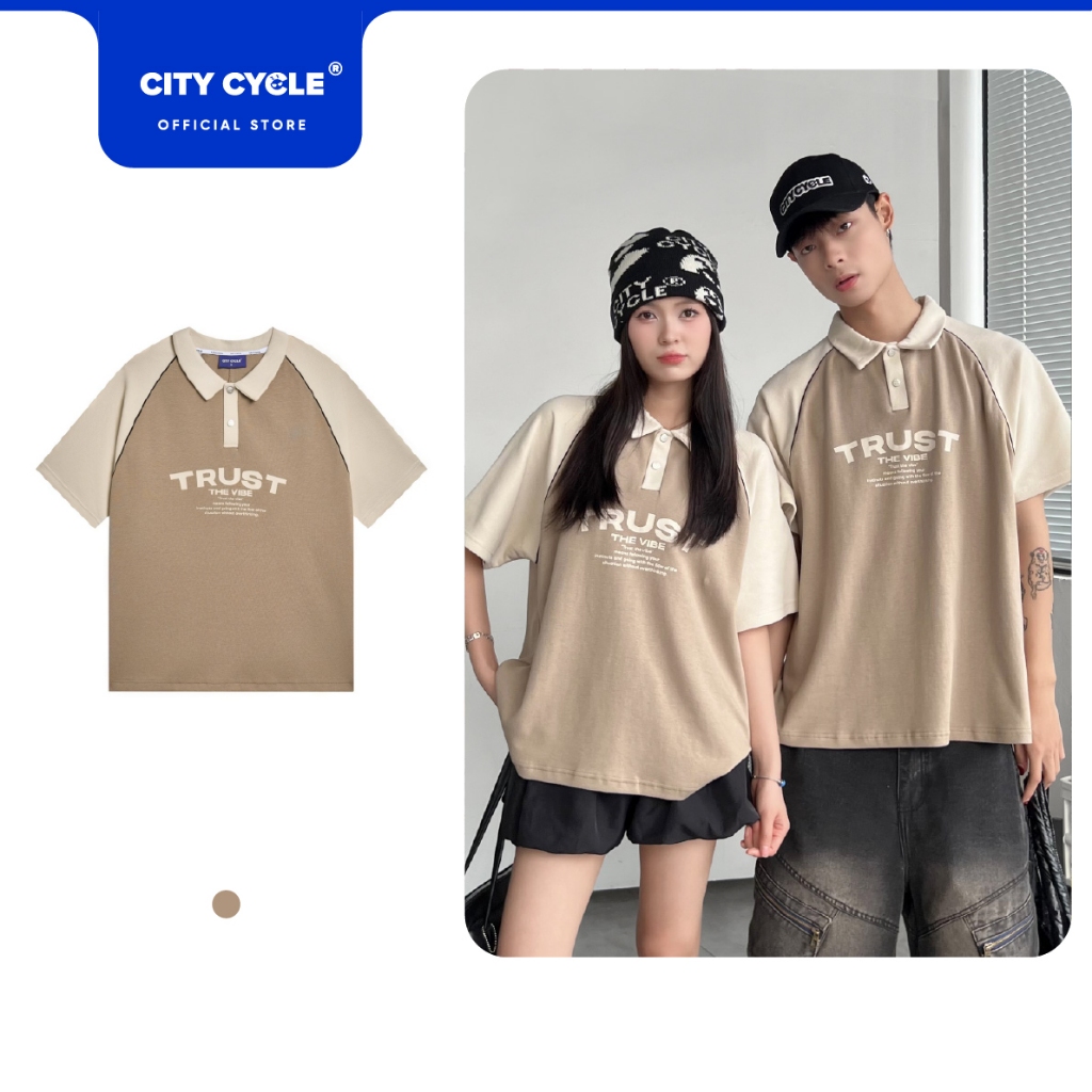 Áo thun polo có cổ nam nữ phông Local Brand Chính Hãng City Cycle Áo Polo Trust The Vibe