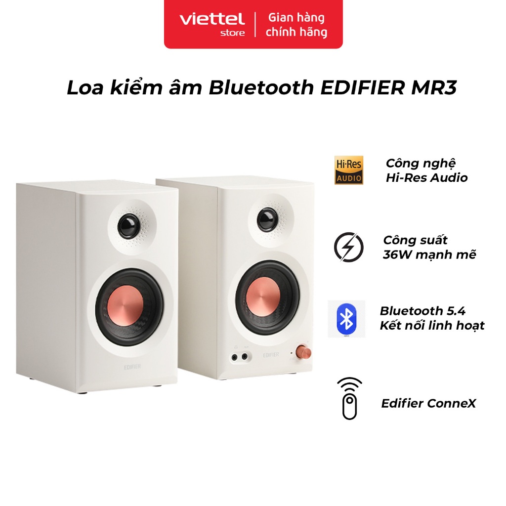 Loa kiểm âm Bluetooth EDIFIER MR3 Chính hãng | Thiết Kế Tinh Gọn | Công Nghệ Hi-Res Audio | Công Suấ