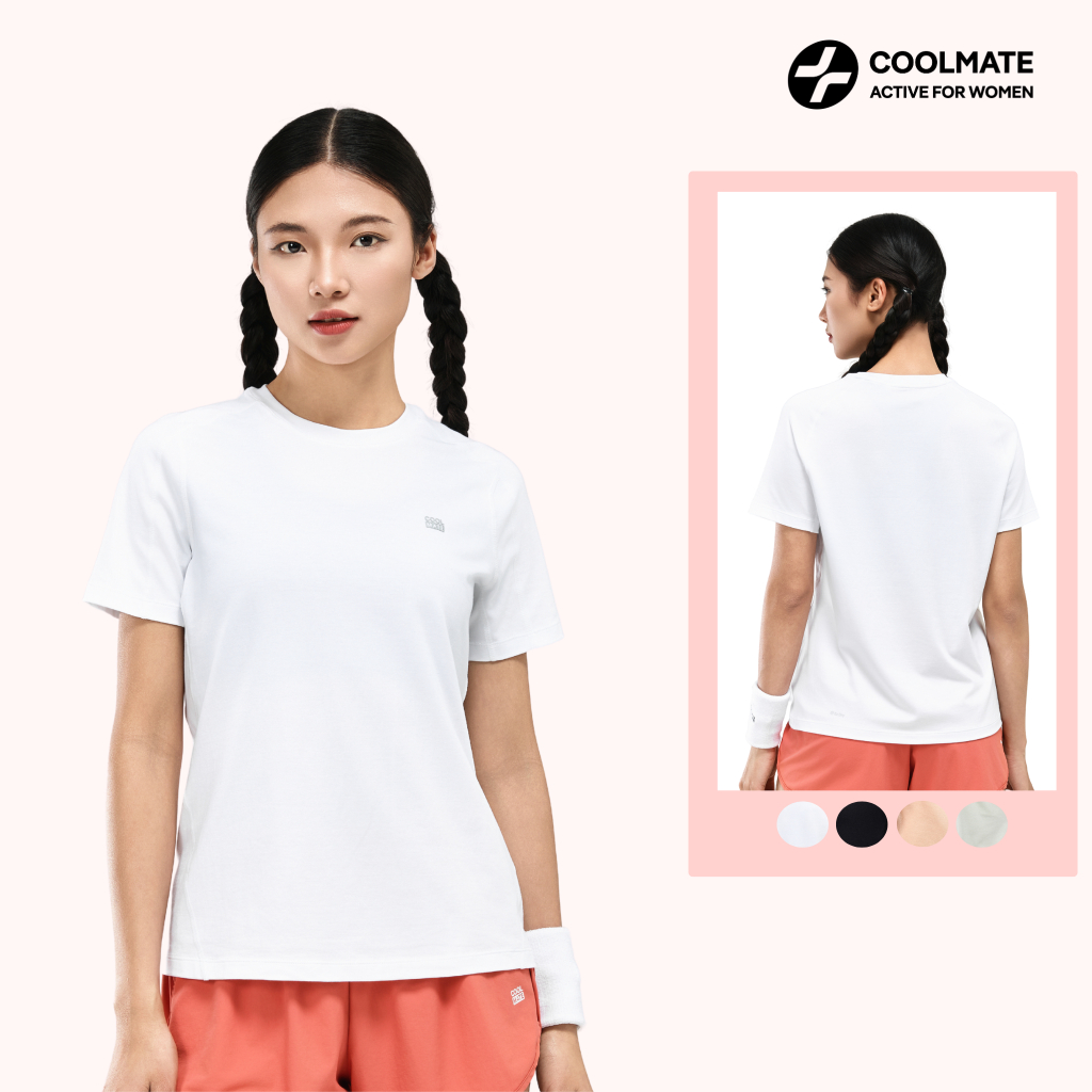 [MUA 2 GIẢM 10%] Áo thun thể thao nữ Comfort Tee thấm hút, co giãn, độ bền cao - Coolmate Active For Women