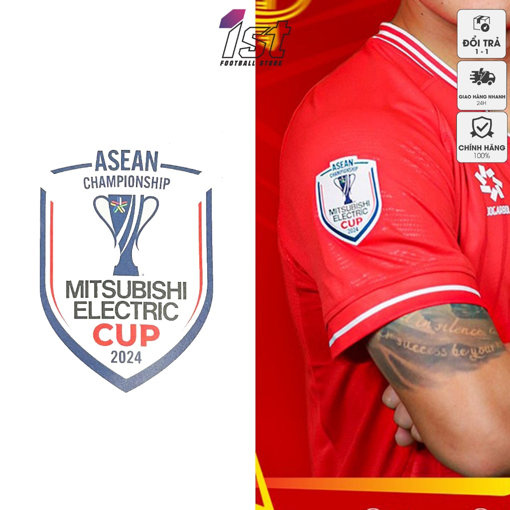 Patch tay áo ASEAN MITSUBISHI ELECTRIC CUP 2024 Logo Decal Ép Nhiệt PVC