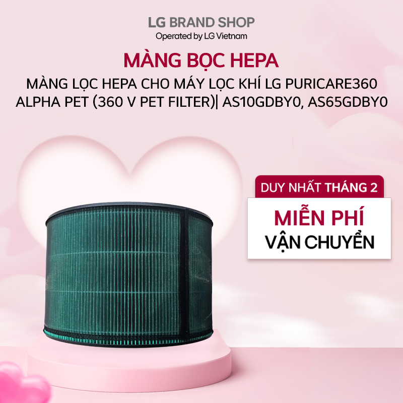 Màng lọc HEPA cho máy lọc khí LG PuriCare360 Alpha PET (360 V PET Filter)| AS10GDBY0, AS65GDBY0