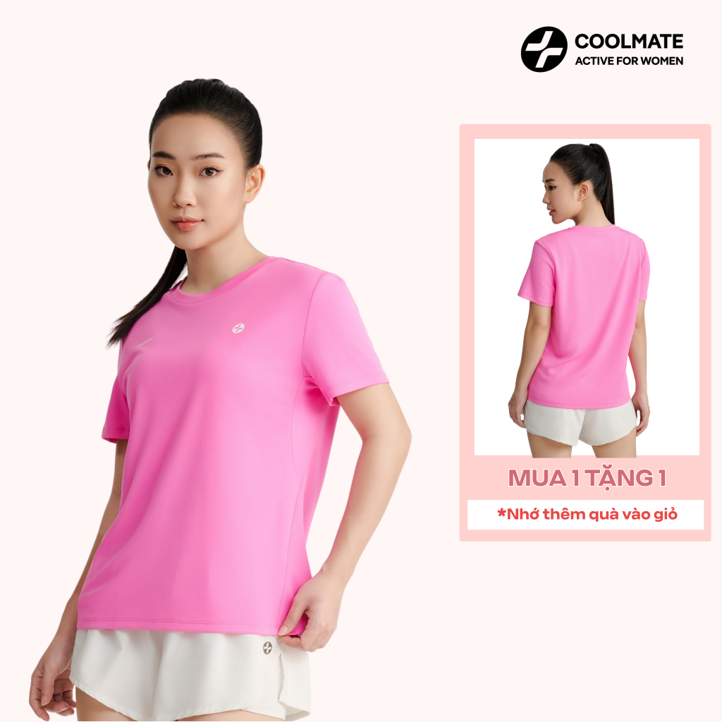[MUA 1 TẶNG 1] Áo Tshirt thể thao nữ Coolmate basic thoáng khí dễ dàng vận động - Coolmate Active Fo