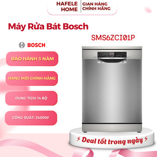 Máy Rửa Bát Độc Lập Bosch SMS6ZCI01P Series 6 – Dung Tích 14 Bộ Châu Âu – 8 Chương Trình – EEH