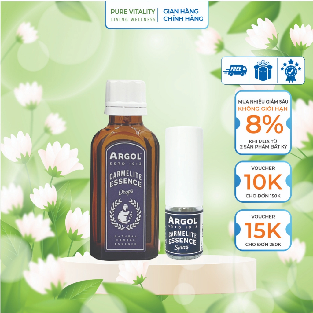 Tinh dầu Dược liệu Argol Carmelite Essence – hỗ trợ giảm cảm cúm, nghẹt mũi, sổ mũi, cảm cúm, viêm x