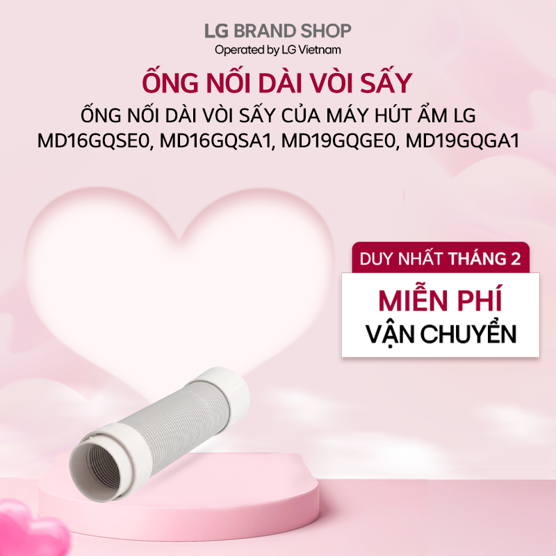 Ống nối dài vòi sấy của máy hút ẩm LG | MD16GQSE0, MD16GQSA1, MD19GQGE0, MD19GQGA1