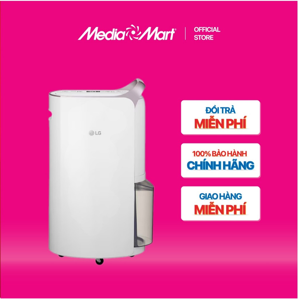 [MediaMart-FREESHIP] Máy hút ẩm điện tử 19L Dual Inverter LG MD19GQGE0.ABAE