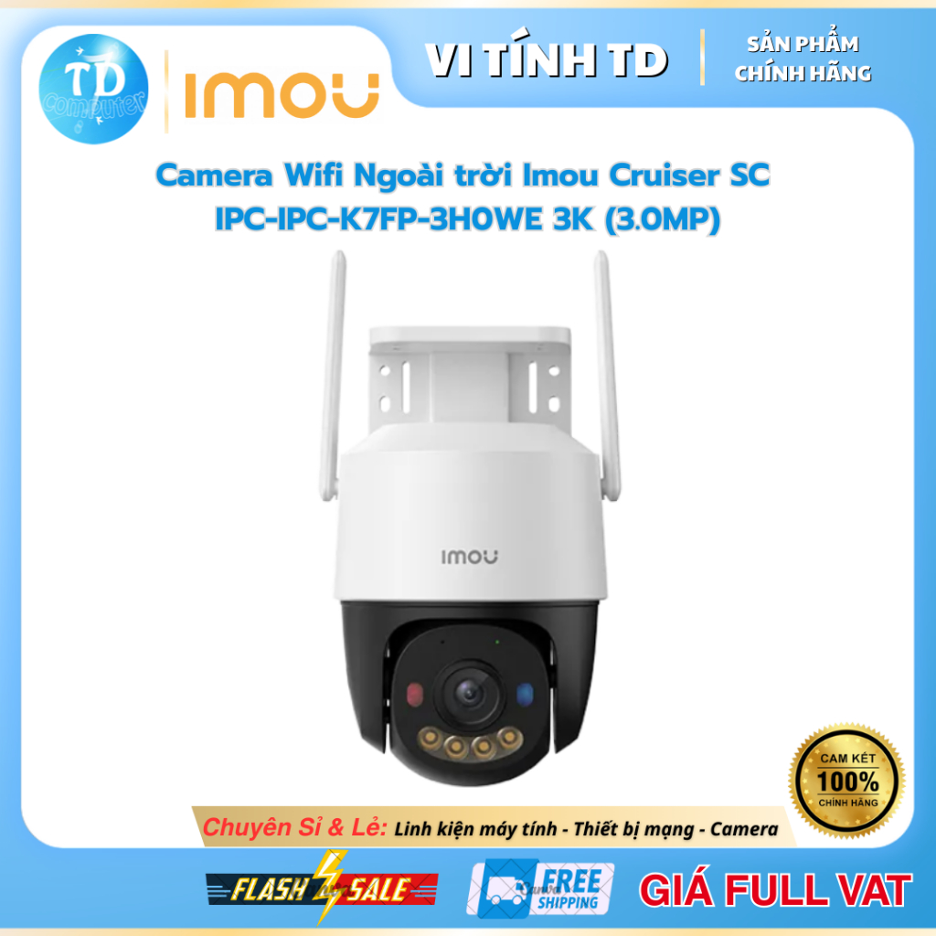 Camera Imou IPC-K7FP-5H0WE wifi ngoài trời xoay 360 - Hàng chính hãng