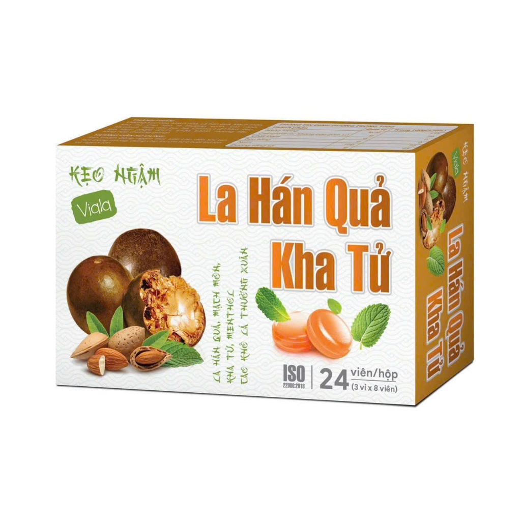 La hán quả kha tử Mật ong Chanh Đào giảm ho, giảm đau rát cổ họng, bị khản tiếng viên noi