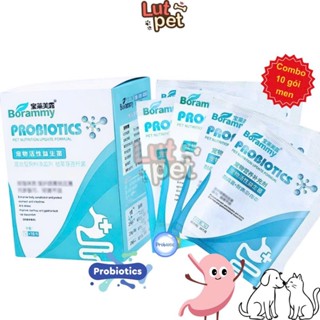 Combo 10 Gói Men Vi Sinh, Men Tiêu Hóa Cho Chó Mèo, Men Kích Thích Tiêu Hóa Cho Thú Cưng - Lutpet