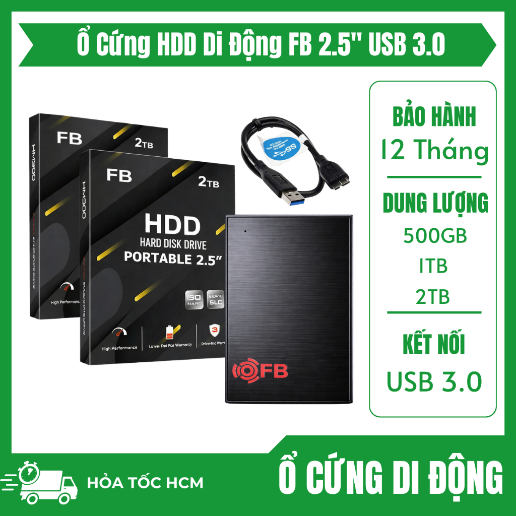 Ổ Cứng HDD Di Động 250GB/500GB/1TB/2TB 2.5 Inch USB 3.0