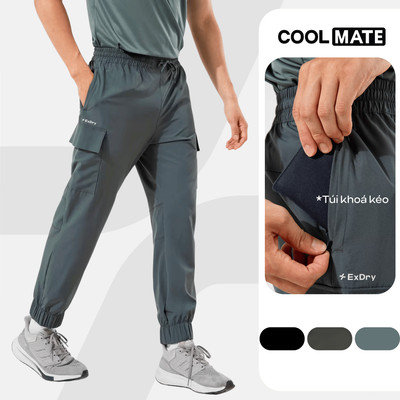 [MUA 2 GIẢM 5%]Quần dài nam Jogger thể thao ExDry dệt Woven mềm mịn co giãn tốt Coolmate