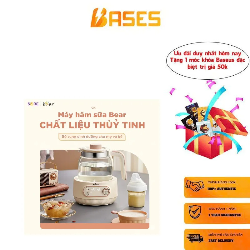 Máy hâm sữa tiệt trùng Bear WW-4H12M