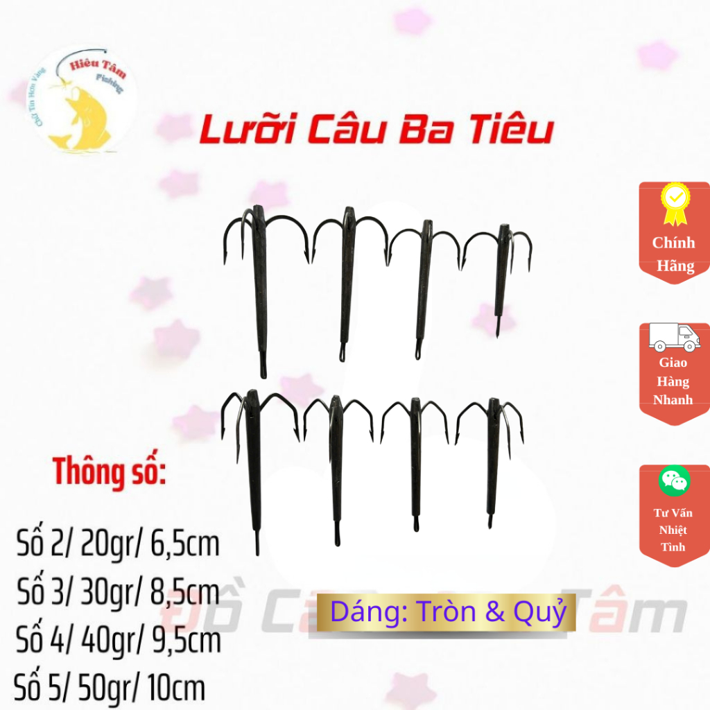( Combo 3c) Lưỡi Câu Cá Ba Tiêu ,Đánh Ba Tiêu Câu Quăng Câu Mạng Có Ngạnh ,Mũi Lưỡi Cứng Sắc Nhọn