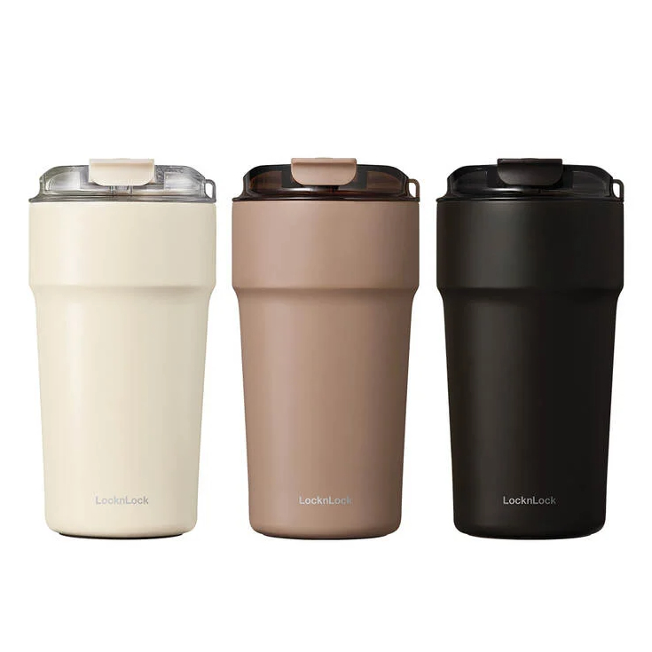 Bình giữ nhiệt LocknLock Metro cafe 500ml - Màu đen, trắng, nâu - LHC4357