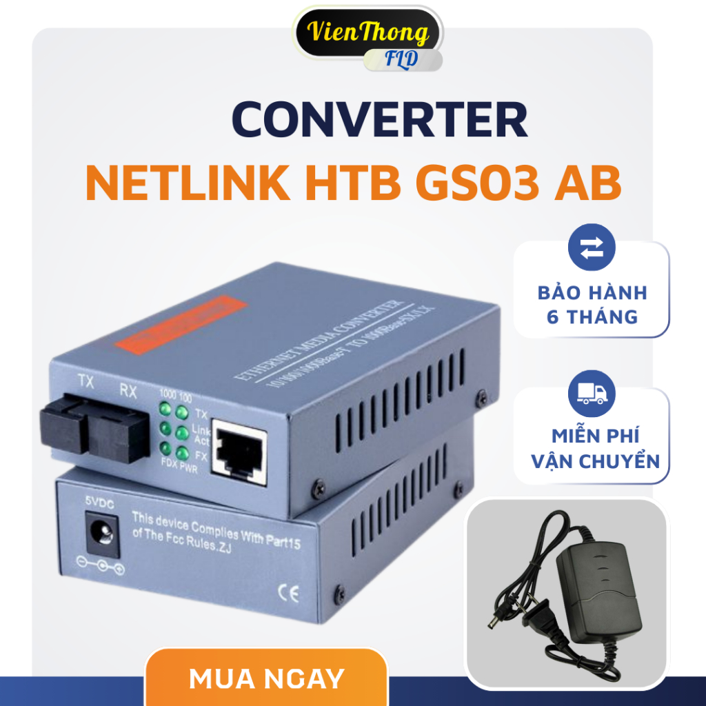Converter Netlink HTB-GS03 1Gbps AB
