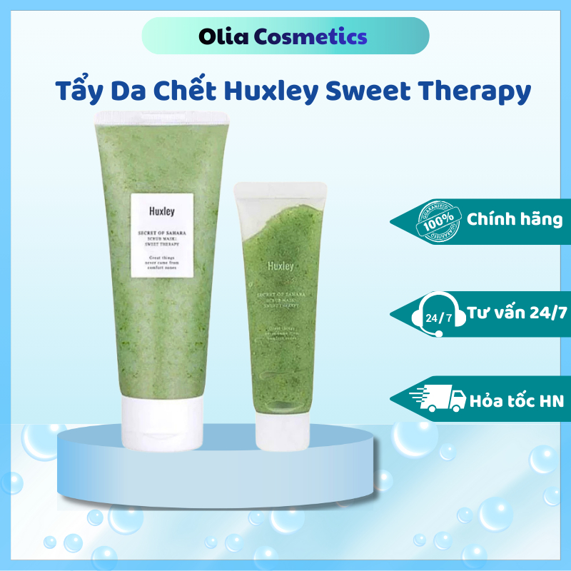 Tẩy da chết Huxley GEL tẩy tế bào chết mặt Huxley mini làm sạch da chết thu nhỏ chân lông 30g - Olia