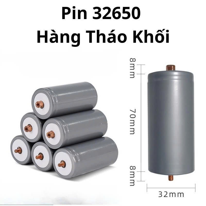 Pin 32650 5000mAh 3.2v Tặng Kèm ỐcVít Hàng Tháo Khối Phù Hợp Làm Đèn Năng Lượng