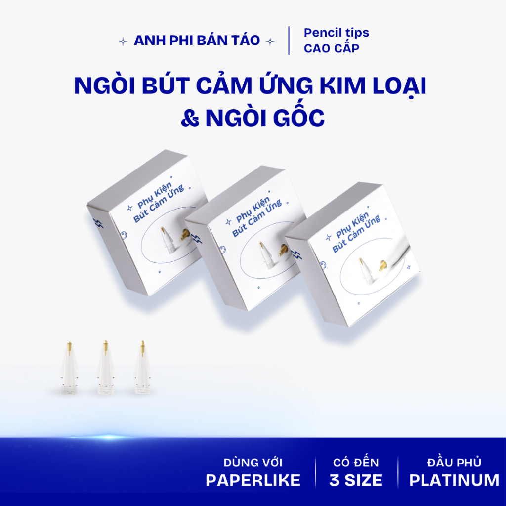 Ngòi bút thay thế Anh Phi dùng cho Apple Pencil 1 2 và bút cảm ứng khác | Anh Phi Bán Táo