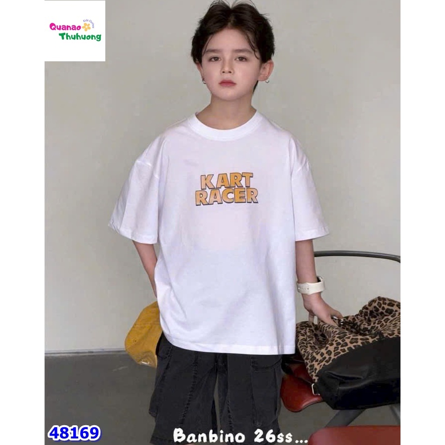 ✨ Áo Banbino trắng Kart Racer – Bé trai